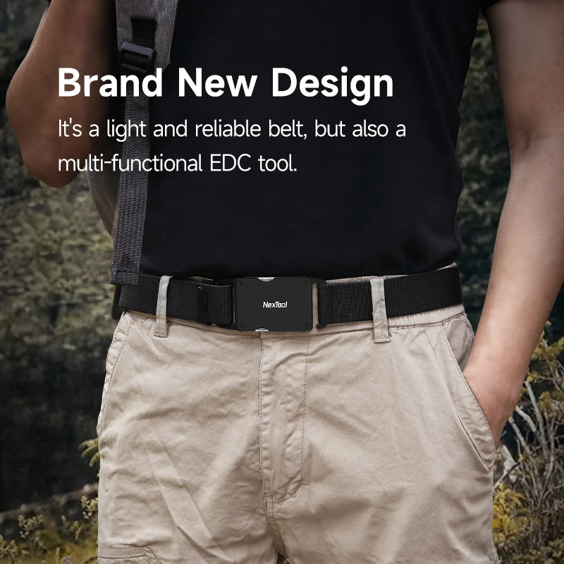 NexTool Multifunctional Belt P50 Men Waist Buckle Repair Tool Screwdrivers Scissors File Bottle Opener SIM Card Pin Remover New