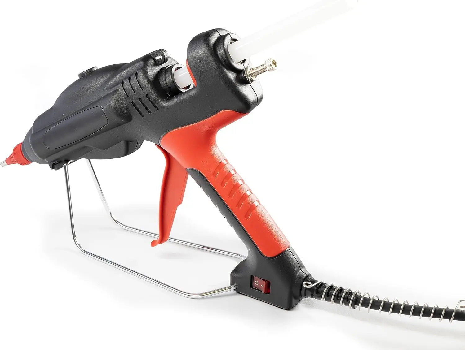 Duty Industrial Hot Glue Gun | 450 Watt with Adjustable Temperature Control, Interchangeable Nozzle & Fold-Out Stand