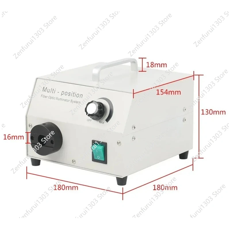 30W LED Fiber Optic Lamp 6000K Dual Gooseneck Adjustable Host Microscope Spotlight Medical Cold Light Source Illuminator