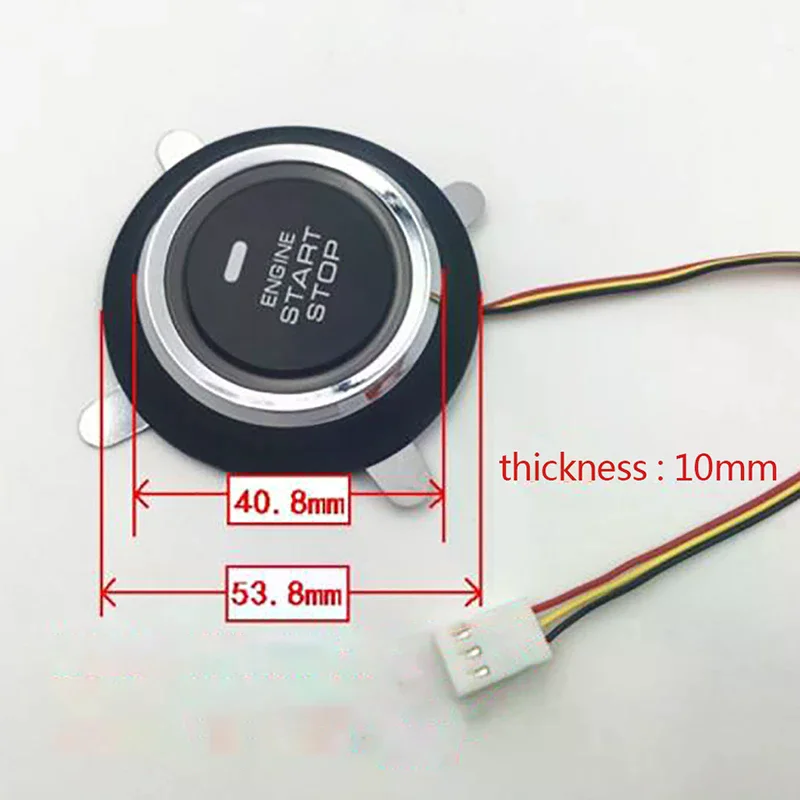 

1 Pc 12V Auto Car Engine Start Stop Push Button Keyless Entry Ignition Starter Switch Replacement for Vehicle