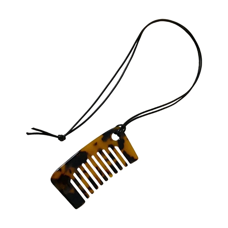 Unique Silver Comb Pendant Necklace Portable for Student and Drop shipping