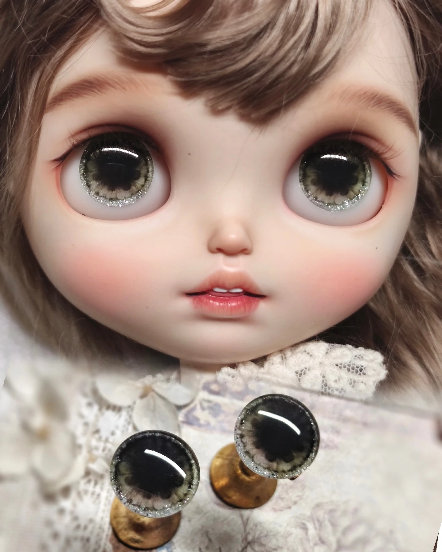 Dula Handmade Magnetic Eye-bracket Glass Hand Drawn Printing Eyepiece Eye Chips Blythe Bjd Doll Accessories