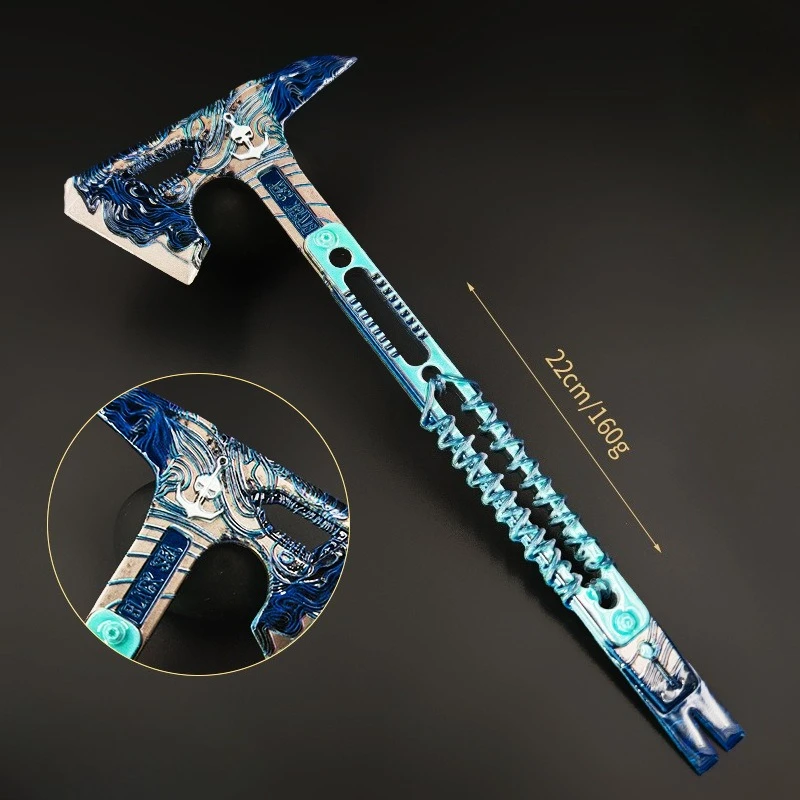 22 センチメートル/8.66 インチデルタフォース新合金おもちゃと金属モデルの黒海戦術斧近接武器ゲーム周辺機器マーシーシャドウエッジ