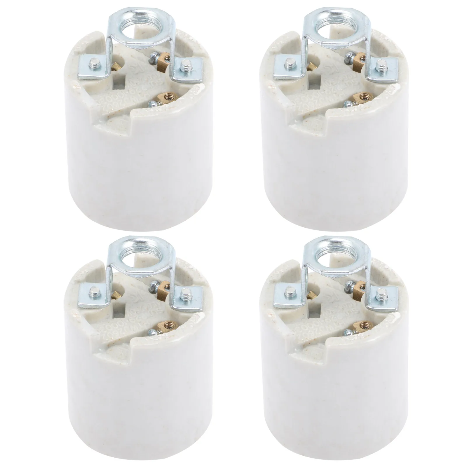 

4Pcs E26 Screw Light Socket Ceramic Wall Light Base Holder Strong Bearing Ceiling Bulbs Socket Threaded Lamp Holder