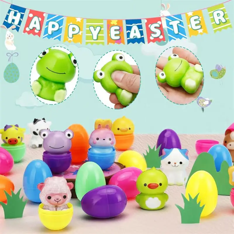 

Prefilled Easter Eggs Easter Theme Party Favors Funny Stress Reliever For Kids Adults Portable Fidget Pinching Tool