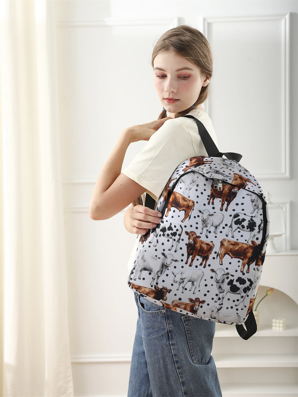 กระเป๋าเป้สะพายหลังมหาวิทยาลัยความจุขนาดใหญ่สำหรับผู้ชายและผู้หญิงรุ่นใหม่ กระเป๋าแล็ปท็อปผู้หญิงทันสมัย กระเป๋าเป้สะพายหลัง กระเป๋าเดินทางสำหรับสาวๆ น่ารัก