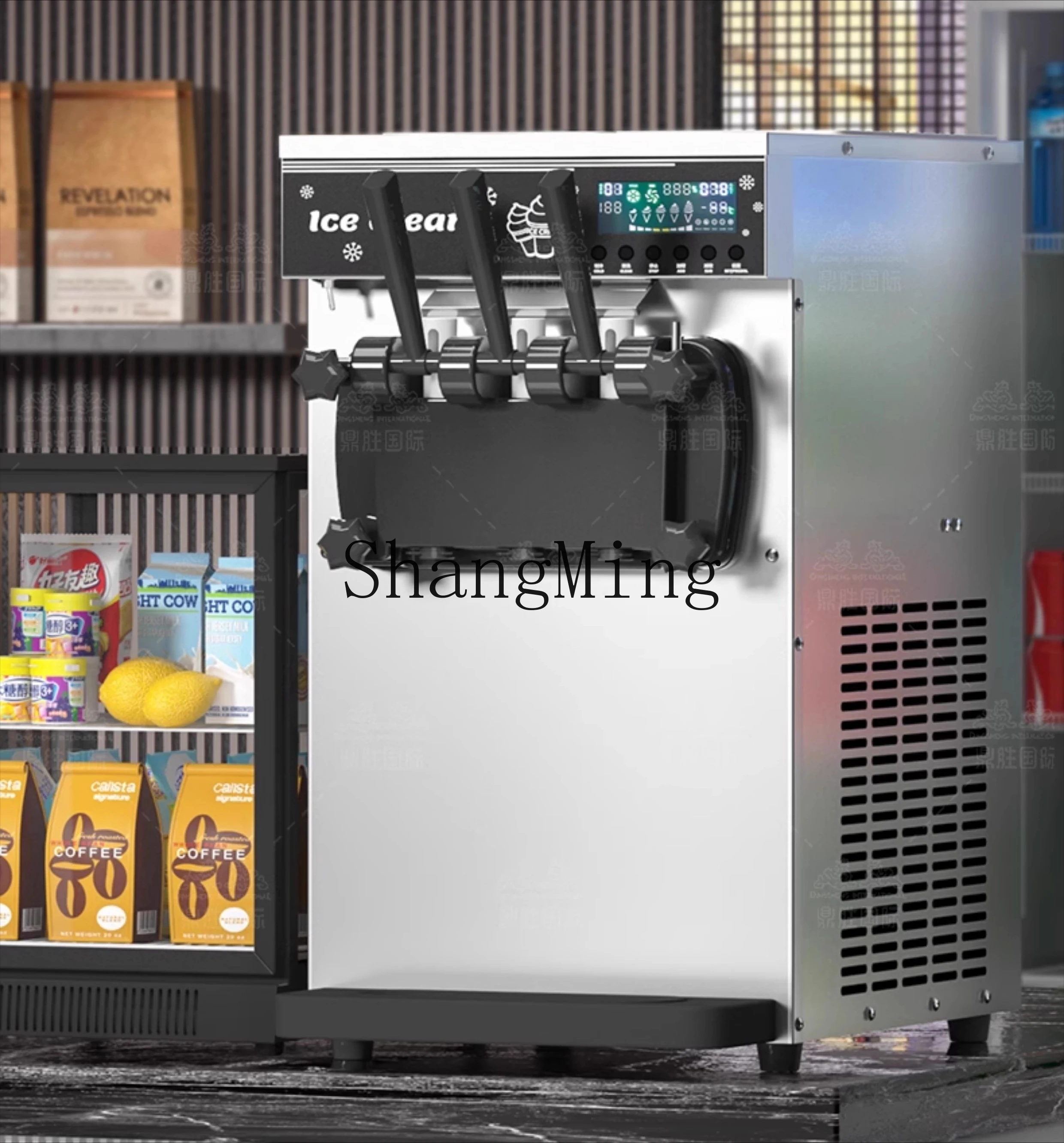 ZYY macchina per gelato soft verticale a tre colori macchina per gelato automatica commerciale