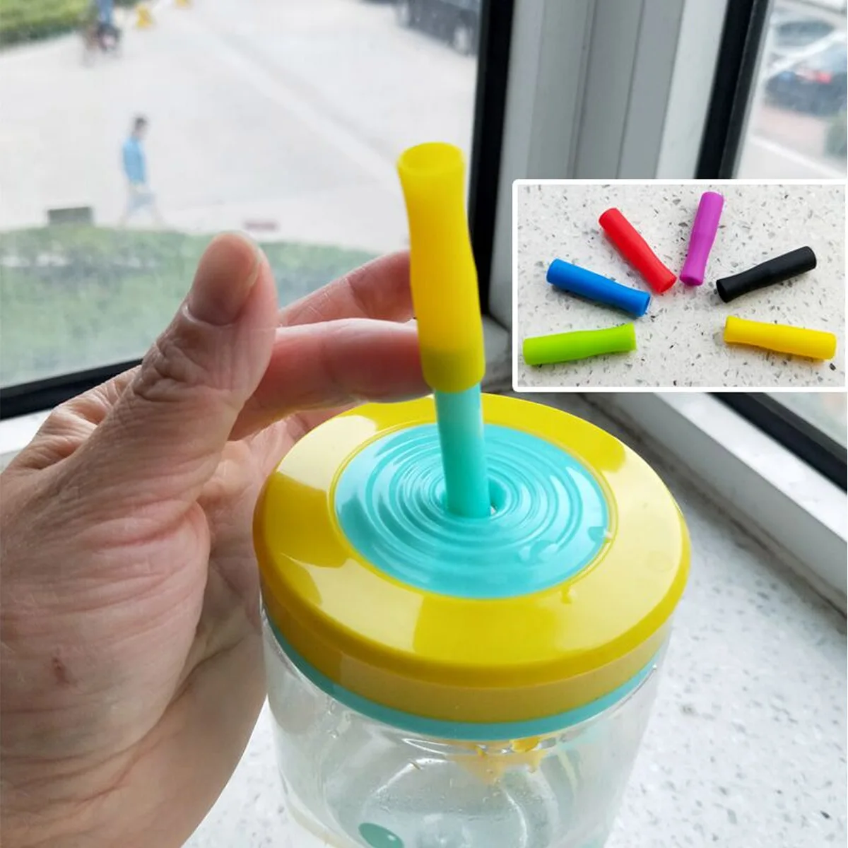 

12Pcs Comfortable Soft Silicone Tips For Straws Multicolor Reusable Durable Heatresistant Coldresistant Food Grade Straws Covers