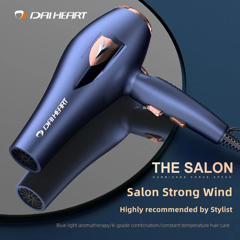 New Professional Hair Dryer High Power Quick Drying Blue Light Negative Ion Silent Hair Dryer Recommended By Home Hairdressers