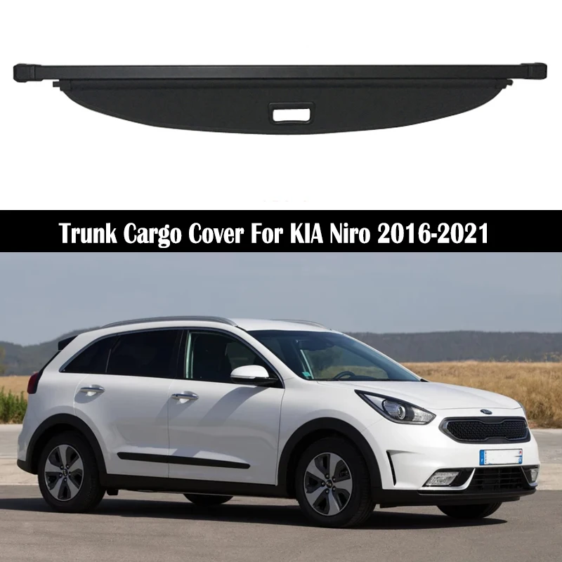 

Trunk Cargo Cover For KIA Niro 2016-2021 Security Shield Rear Luggage Curtain Retractable Partition Privacy Car Accessories