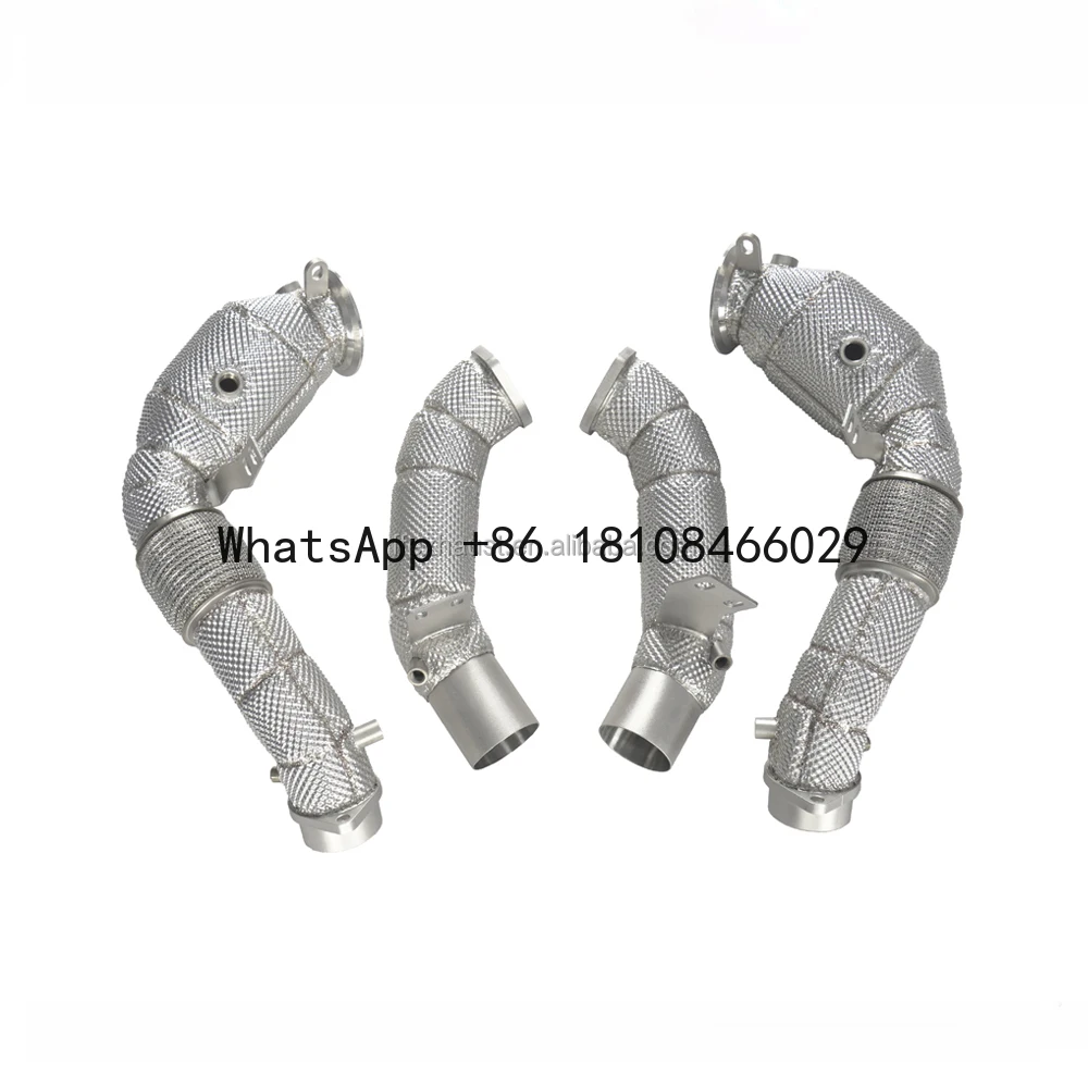 

Даунпайп Ss304 хорошего качества для BMW M550i 750i M850i X5 X6 X7 M50i N63 4,4T V8 с теплозащитным экраном выхлопа
