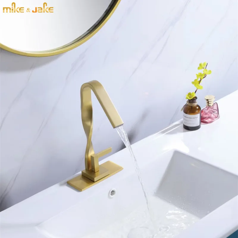 

brushed gold bathroom Faucet basin crane water faucet basin mixer torneira faucet water tap brass mixers Matte black tap