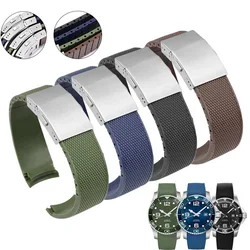 21mm Replacement Bands for Longines HydroConquest Rubber Watch Strap Folding Buckle Sport Diving Watch Bracelet  Accessories