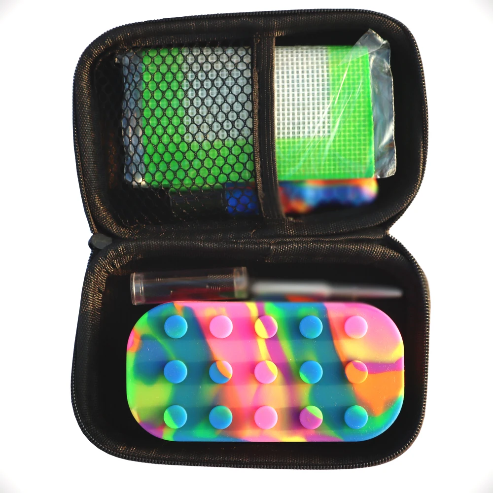 

Silicone Jar Containers Tank Silicone Pad Mat Wax Tools Kit Oil jars Storage Box for Smoking Accessories