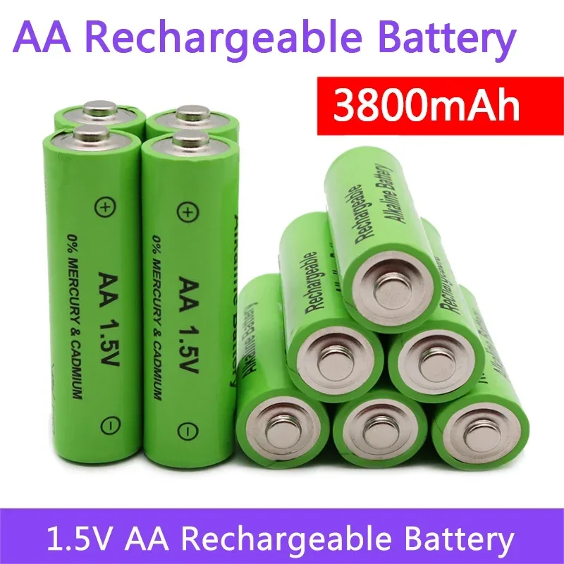 

AA 3800mAh 1.5V battery Rechargeable battery AA 3800mAh 1.5V Rechargeable Battery for toy Remote control free shipping