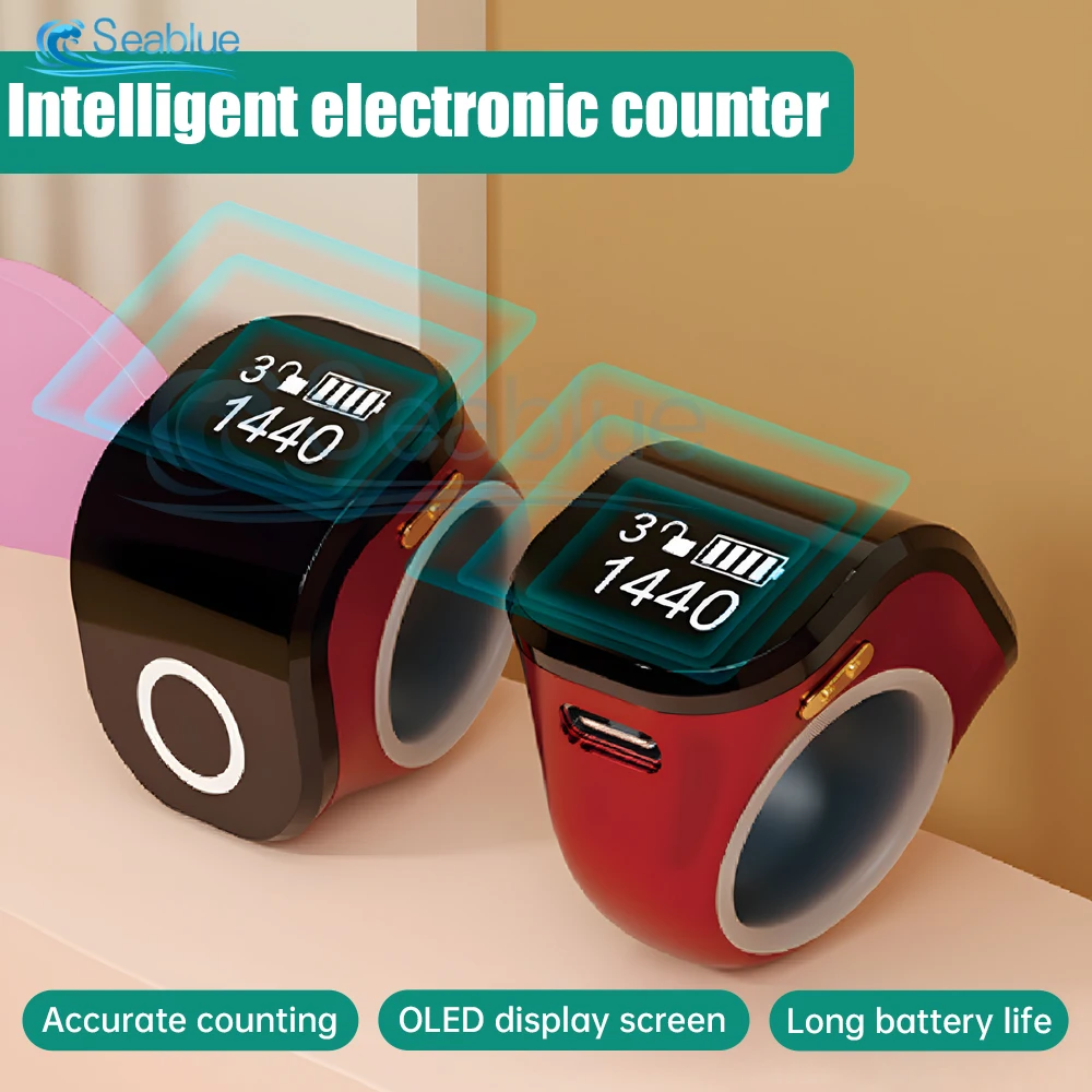 Imagem -02 - Oled Digital Handheld Counter com Power Display Tela de Toque Impermeável Número Dedo Clique Contador 049 em Cores