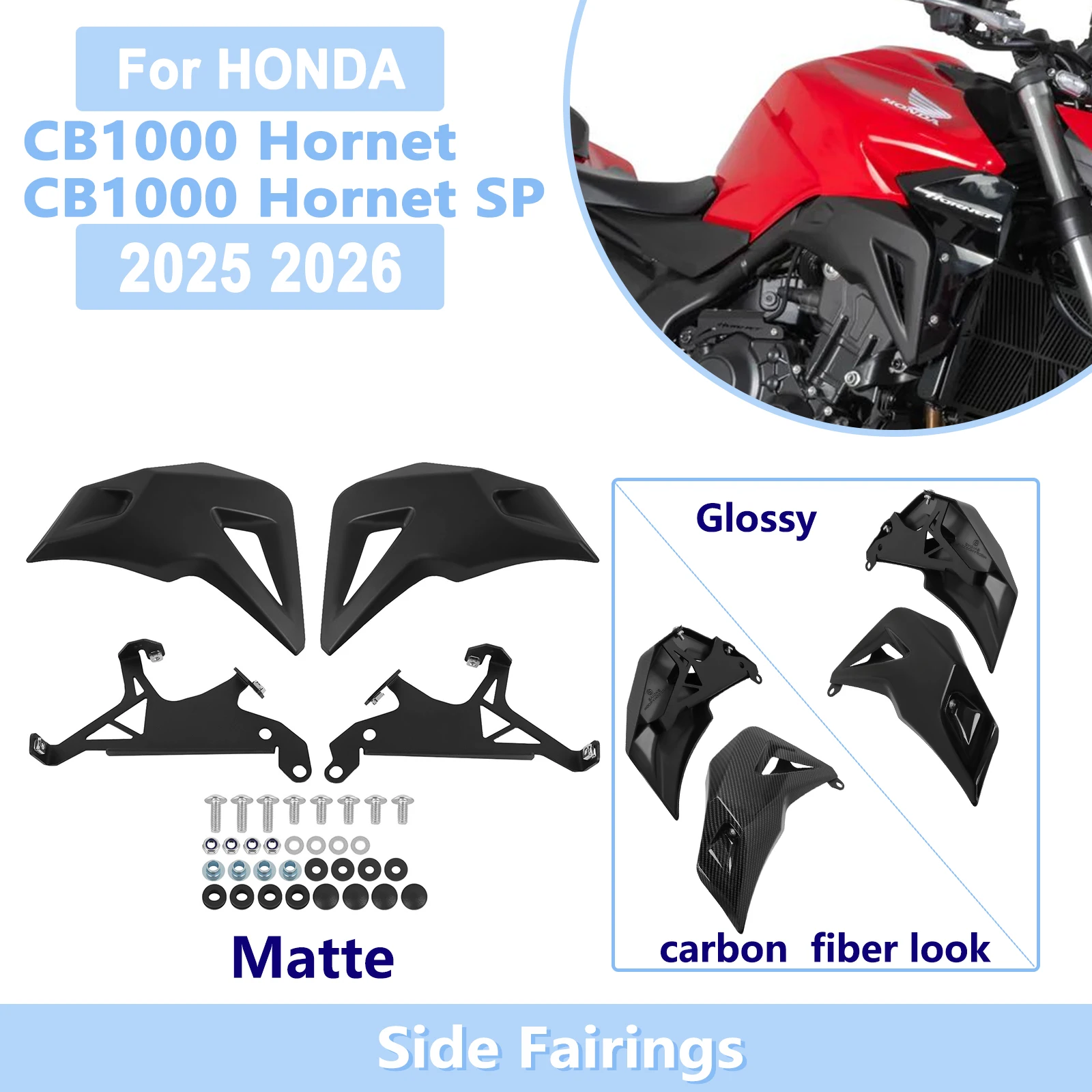 For Honda CB1000 CB 1000 Hornet SP 2025 2026 Motorcycle Downforce Naked Side Spoiler Winglet Aerodynamic Wing Frontal Spoilers