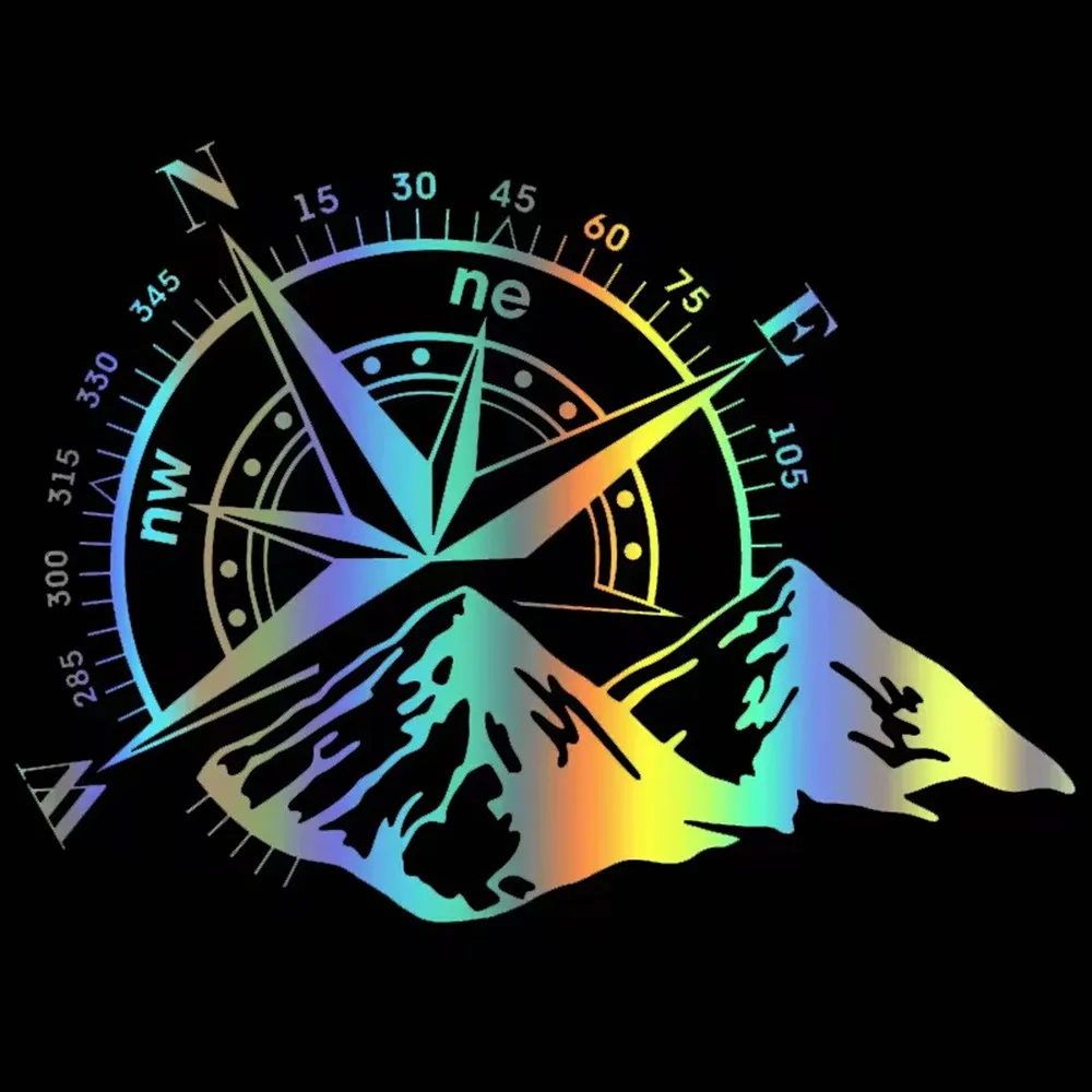 Außen dekoration gestanzte Vinyl-Aufkleber in verschiedenen Größen für Kompass Wind Rose wasserdichte Auto Dekor Abdeckung Kratzer Aufkleber