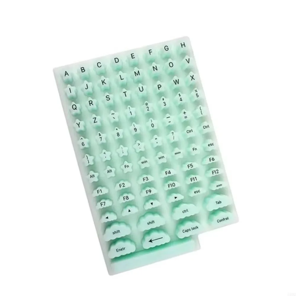 Soft Silicone Raised Keyboard Stickers Dust Proof Nail-Friendly Laptop Nail Long Button Cap Height Increaser Scratch Proof