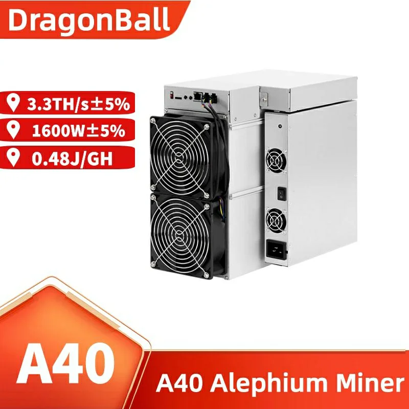 New DragonBall Miner A40 3.3Th 1600W Alphcoin Miner Alephium Coin Cryptocurrency Asic Server Hardwarer