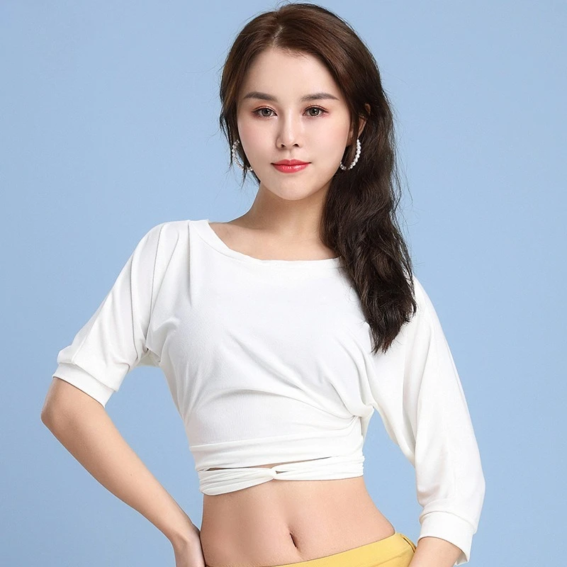 Nuovi costumi di danza del ventre personalizzati Abbigliamento da pratica Top allentato sexy Abito da danza orientale per adulti femminili Top per principianti