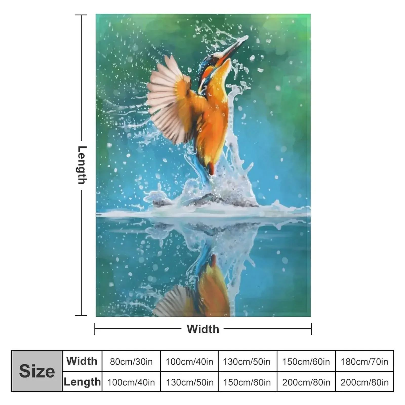 kingfisher Throw Blanket Soft Hairy heavy to sleep Luxury Blankets