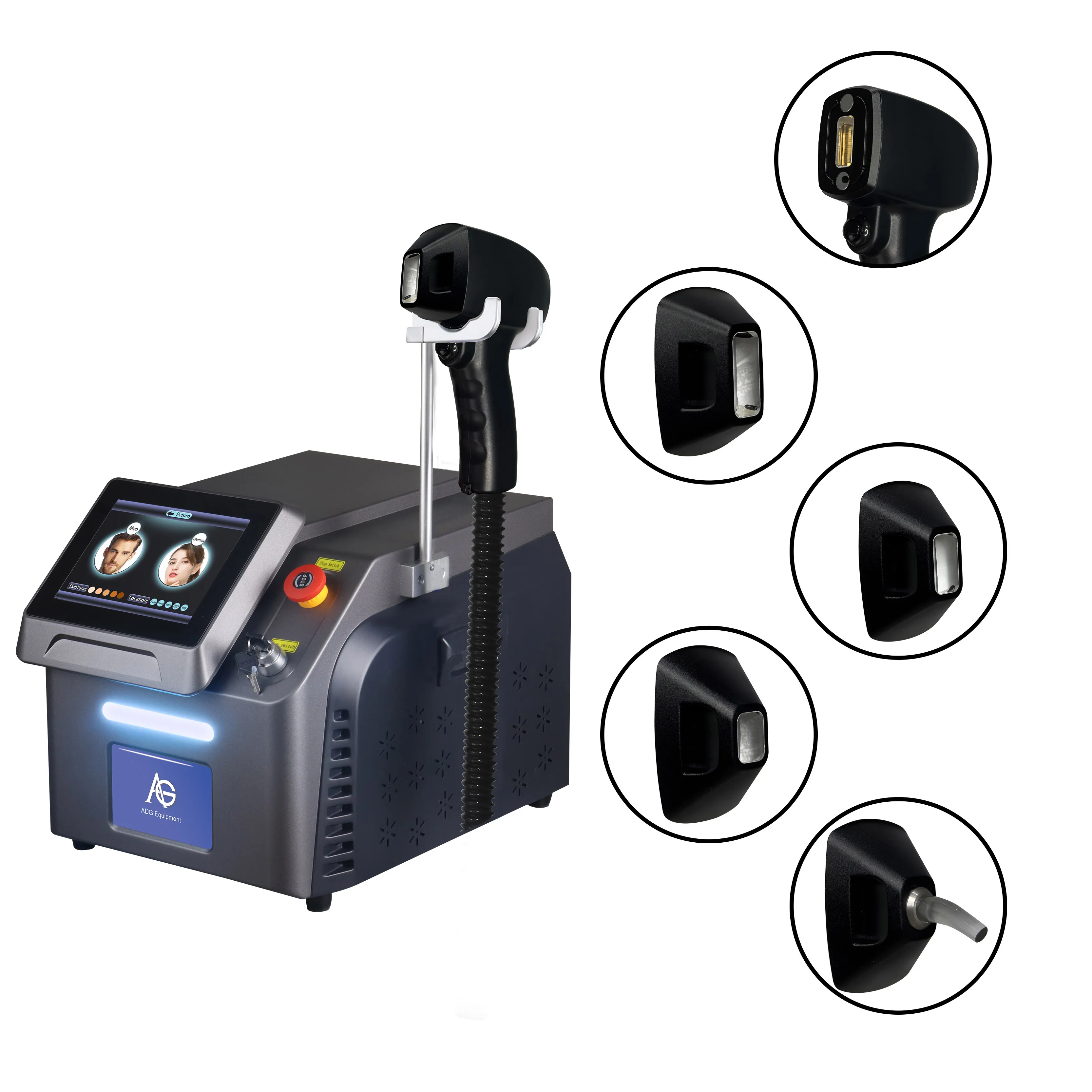 ADG 3 bands  CE Approved Ice Titanium 755 808 1064nm Diode Laser Hair Removal Beauty Salon Machine for Face and Body