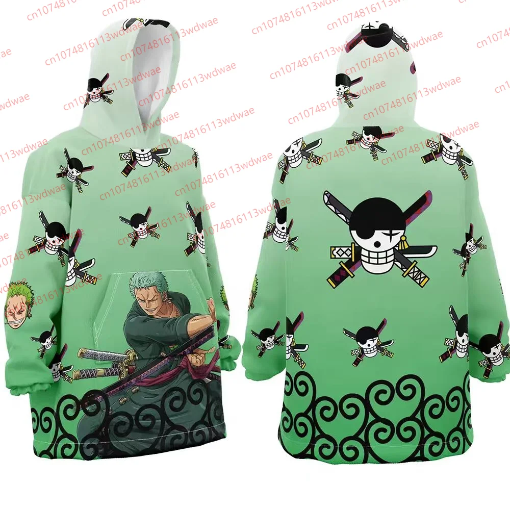 

One Piece Zoro Hoodie Cosplay Sweatshirt Three Blade Print Long Sleeve for Men and Women Couple Casual Autumn/Winter Top