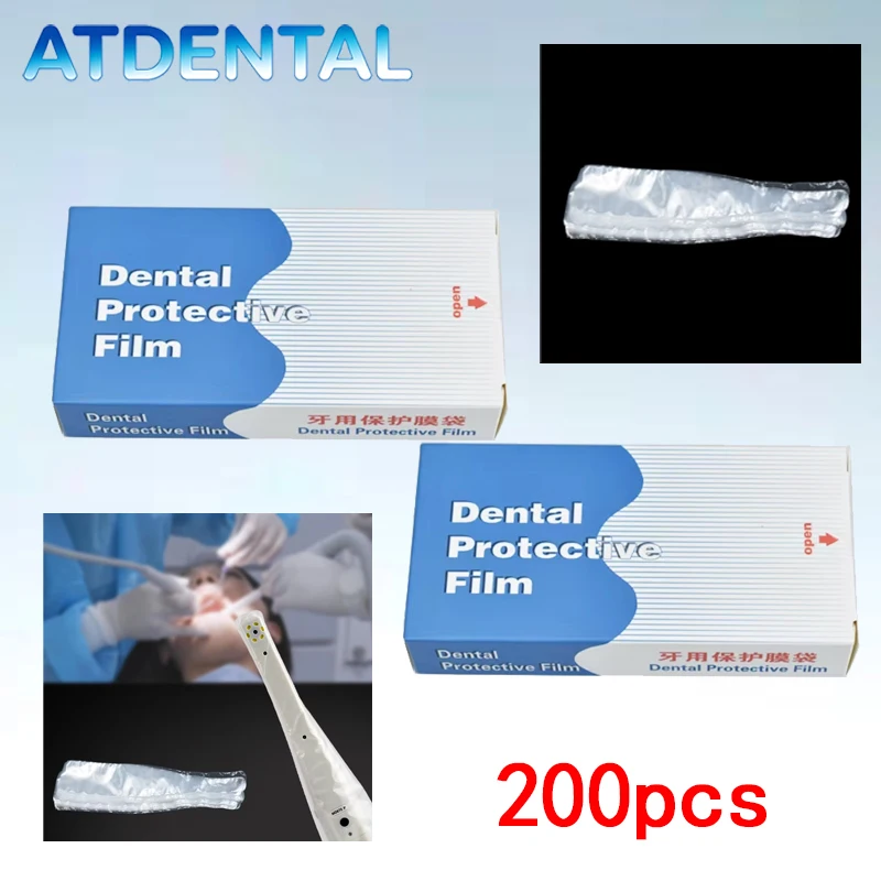 

Dental Endoscope Film, 200Pcs Disposable Handle Sleeve Protective Film for Dental Isolation & Hygiene Dentistry Materials
