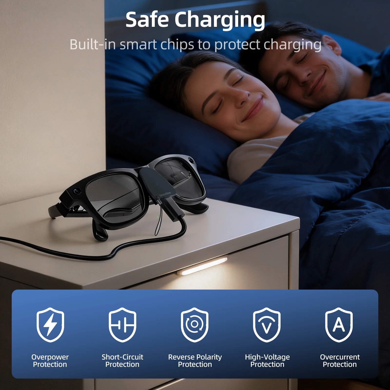USB C Charging Adapter For Ray-Ban Meta Gen 1/Gen 2 and Oakley Meta Practical Charger Connector For Wayfarer/Skyler/Headliner