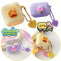 SpongeBob Cover for Apple AirPods 1 Air Pods 2 3 Pro Case Cute Cartoon 3D Protective Silicone Cover Earphone Charging Box Gifts