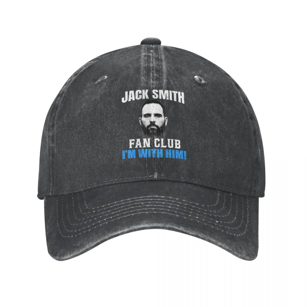 Baseball Cap Jack Smith Fan Club Outfit for Men Women Fashion Distressed Denim Washed Funny Political Casquette Soft