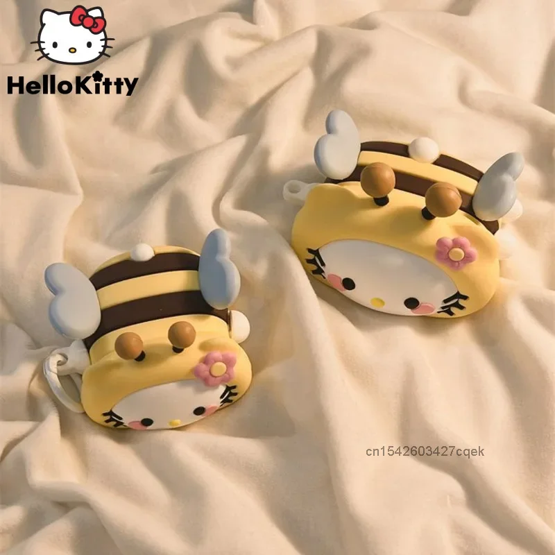 Sanrio-ハローキティの漫画のヘッドセットカバー,保護ケース,韓国スタイル,Bluetooth,カワイイデザイン,airpods pro 1,2,3世代