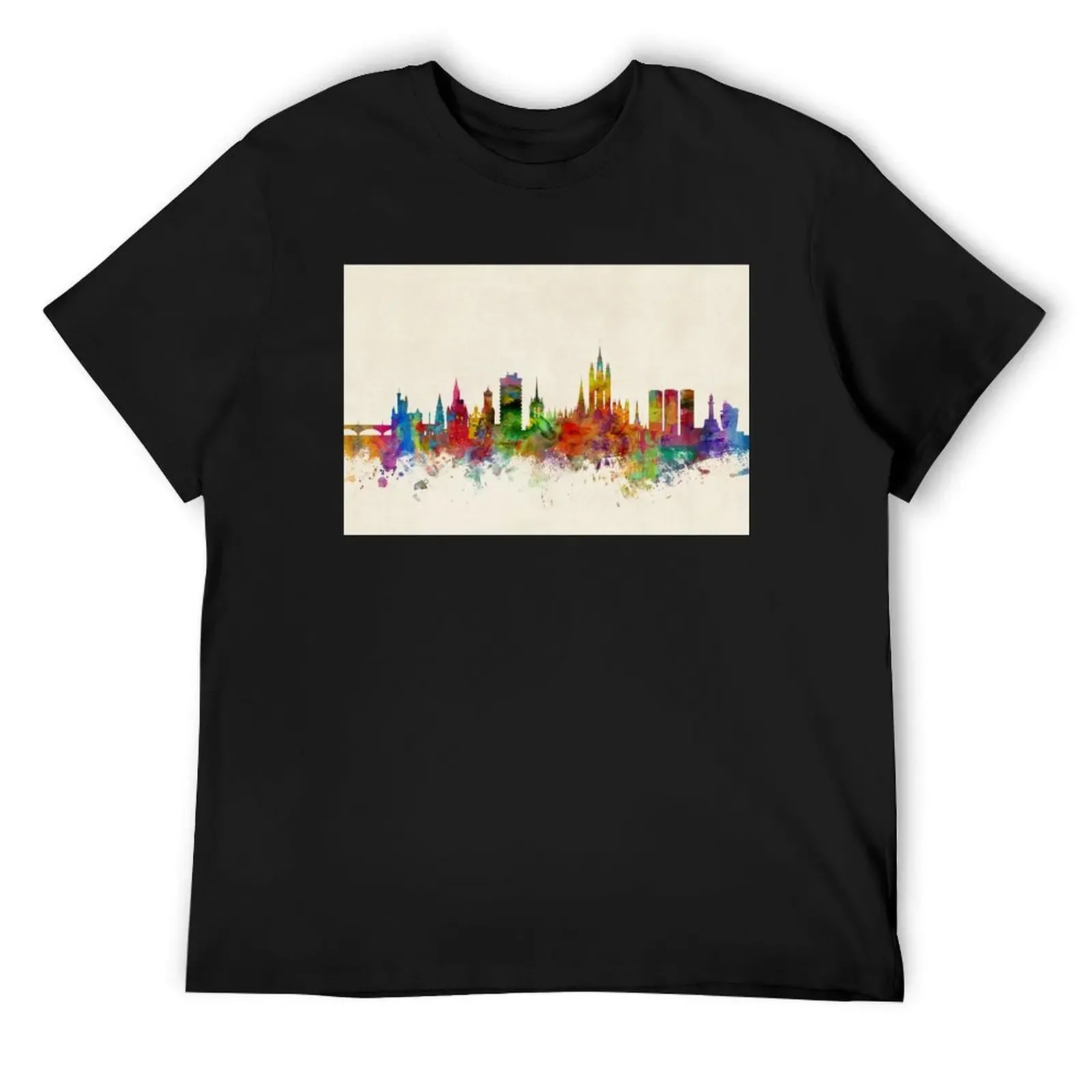 

Aberdeen Scotland Skyline T-Shirt korean fashion funny gifts anime figures Aesthetic clothing T-shirts for men cotton