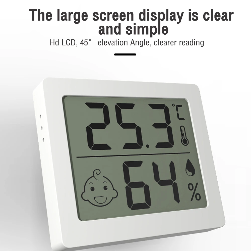 LCD Digital Temperature Humidity Meter Backlight Home Indoor Electronic Hygrometer Thermometer Weather Station Baby Room