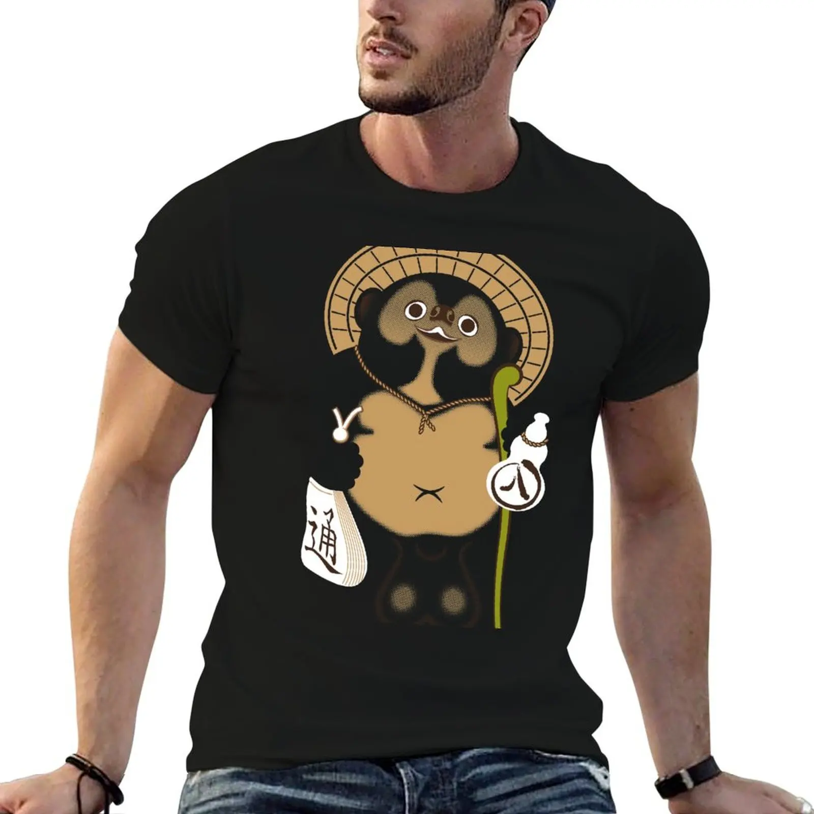 

Japan 3 - Tanuki T-Shirt cotton tshirt 100% cotton t shirt man T-Shirt