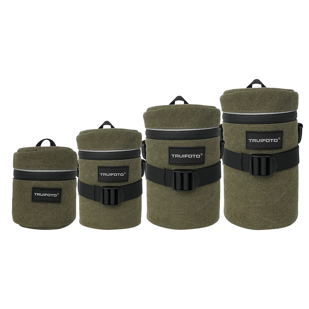 Padded canvas Protective Camera Lens Bag Camera Lens Case