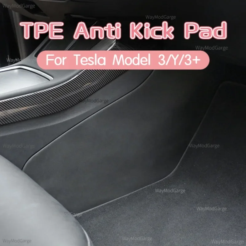 Anti Kick Pad for Tesla Model 3/Y/3+ Highland 2024 HW4.0 TPE Central Control Side Defense Pads Protective Pad Car Accessories