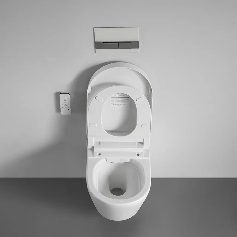 Luxury Bathroom Integrated Closestool Ceramic Wall Mounted Wc Intelligent Smart Toilet Watermark Electric Wc