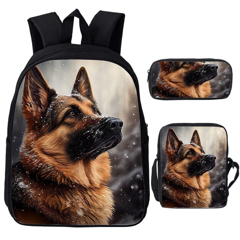 

Animal Wolf Backpack for Boys Girls Daily School Bags 3pcs/set 3D Print Students Bookbag Outdoor Backpacks Cosmic Wolf Rucksack