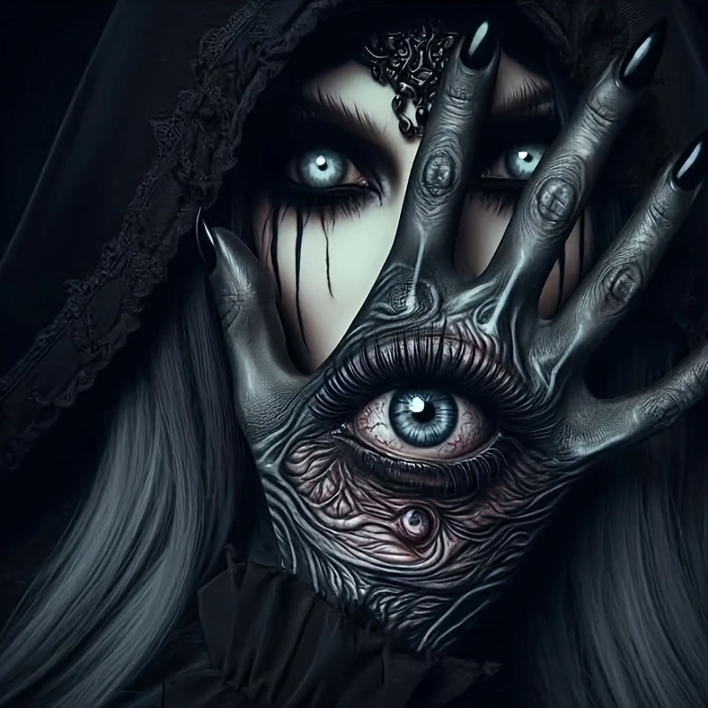 

Horror Finger Eyes 500PCS/1024 PCS Jigsaw Puzzles Challenging Family Activity Game for Gameroom Bedroom Home Decor Gift