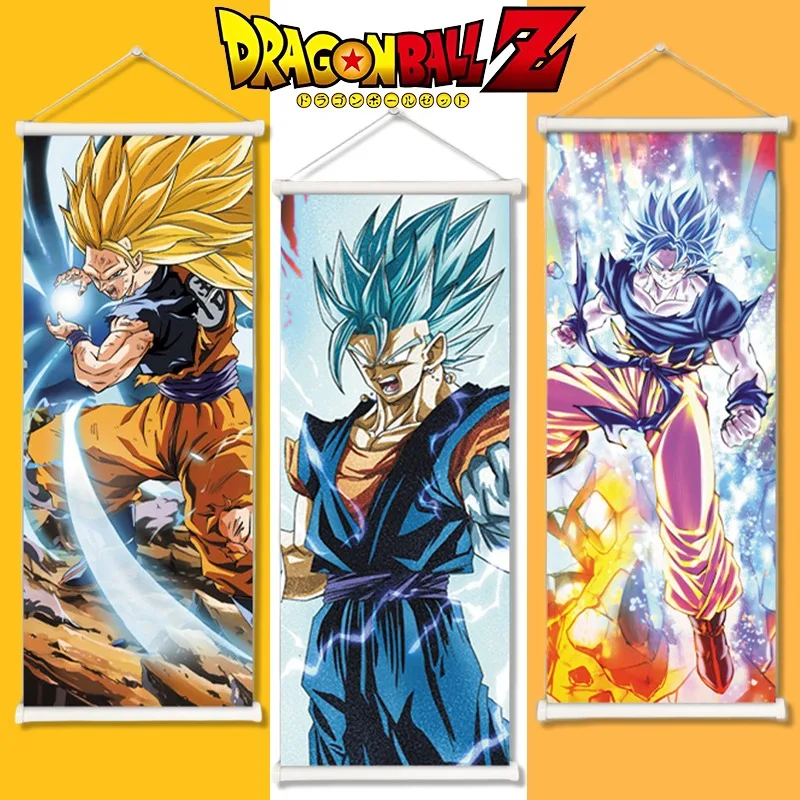 

Dragon Ball Son Goku Anime Poster Wall Decoration Vegetto Frieza Fashion Scroll Printing Picture Bedroom Decoration Fans Gift