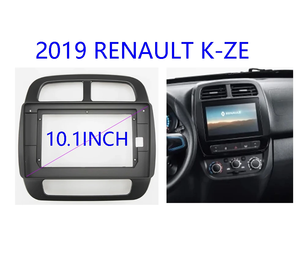 

10 Inch Car Frame Fascia Adapter Android Radio Audio Dash Fitting Panel Kit For Renault Kwid K-ze Kze 2019+