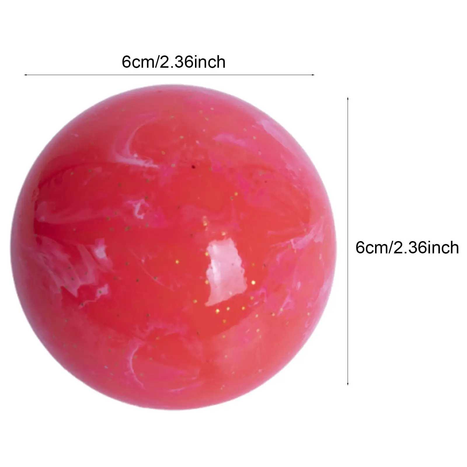 Golf Ball Training Supplies Park 6cm Diameter Synthetic Rubber Practice Ball for Swing Improvement and Backyard Games