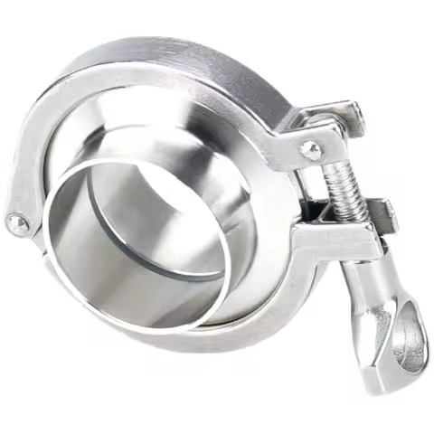 1 Set 1.5''--6-1/4'' Sanitary Flange Pipe Weld Ferrule + Tri Clamp + PTFE Or Silicone Gasket Stainless Steel SUS SS 304 triclamp