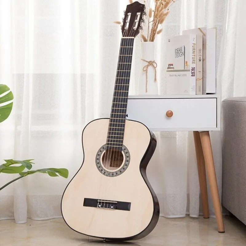 

Классическая гитара 39 дюймов для взрослых и детей, с закрытыми колками, из липы, для начинающих, набор для практики, начальный уровень, 18 тонов