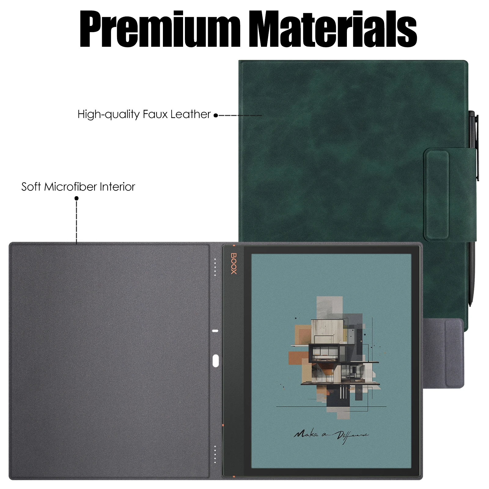 Boox Note Air 5 C Case | with Auto Sleep/Wake | Pen Buckle Design