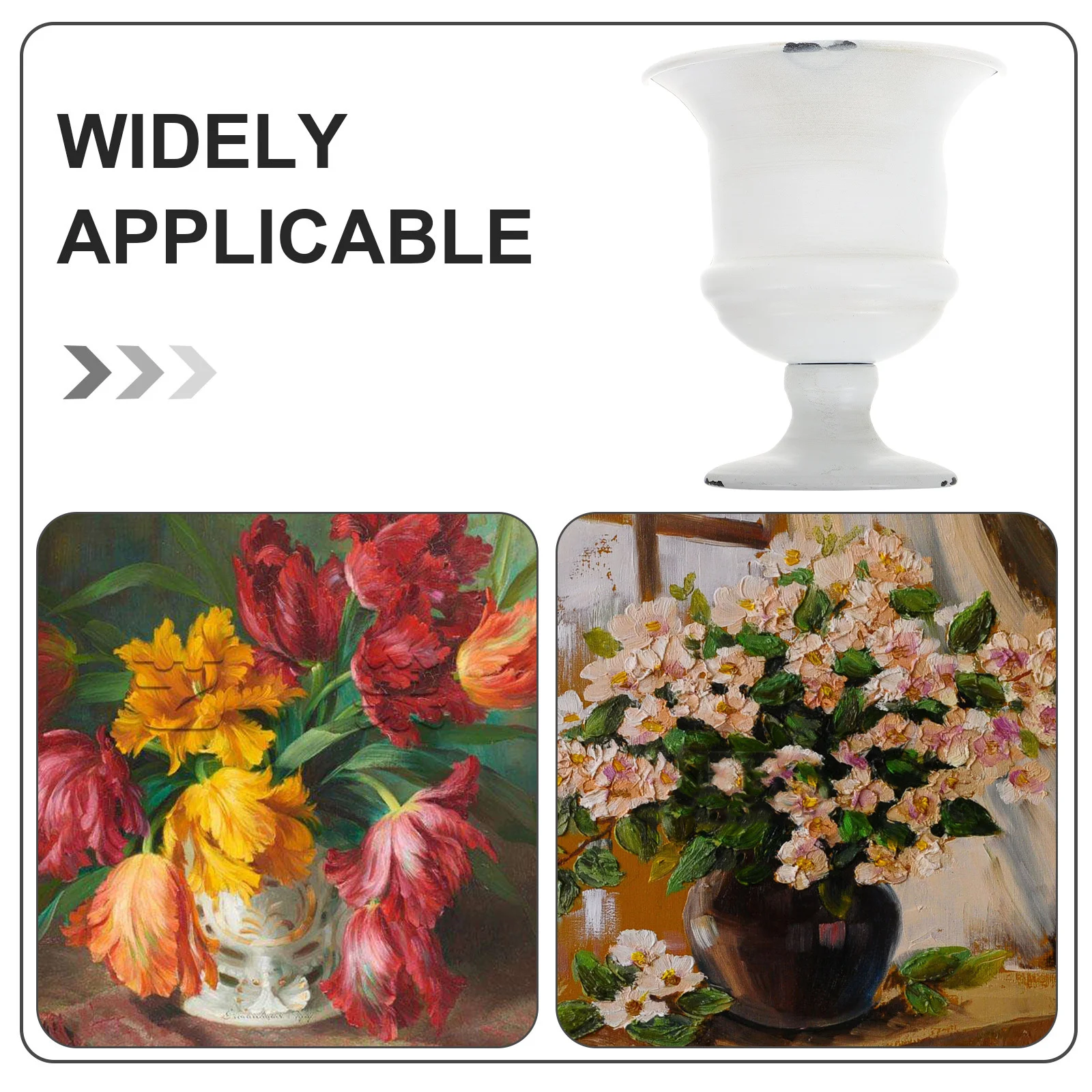 

Elegant Half Vase Rustic Finish for DIY Oil Painting Decorative Wall Flowerpot Ornament Artistic Home School Accent