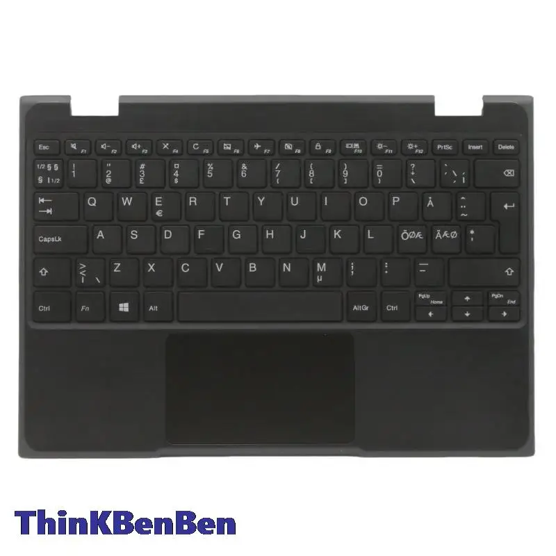 

NDC Nordic Black Keyboard Upper Case Palmrest Shell Cover For Lenovo 100e 2nd Gen 5CB1B02518