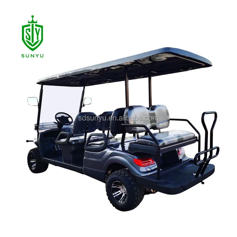 Carrito de golf eléctrico de 6 plazas, accesorio para club, Playa